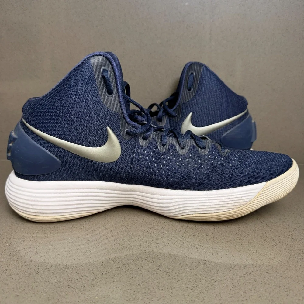 Nike Hyperdunk 2017 TB Mens 11.5 Navy Blue Silver Basketball Shoes 942571-401